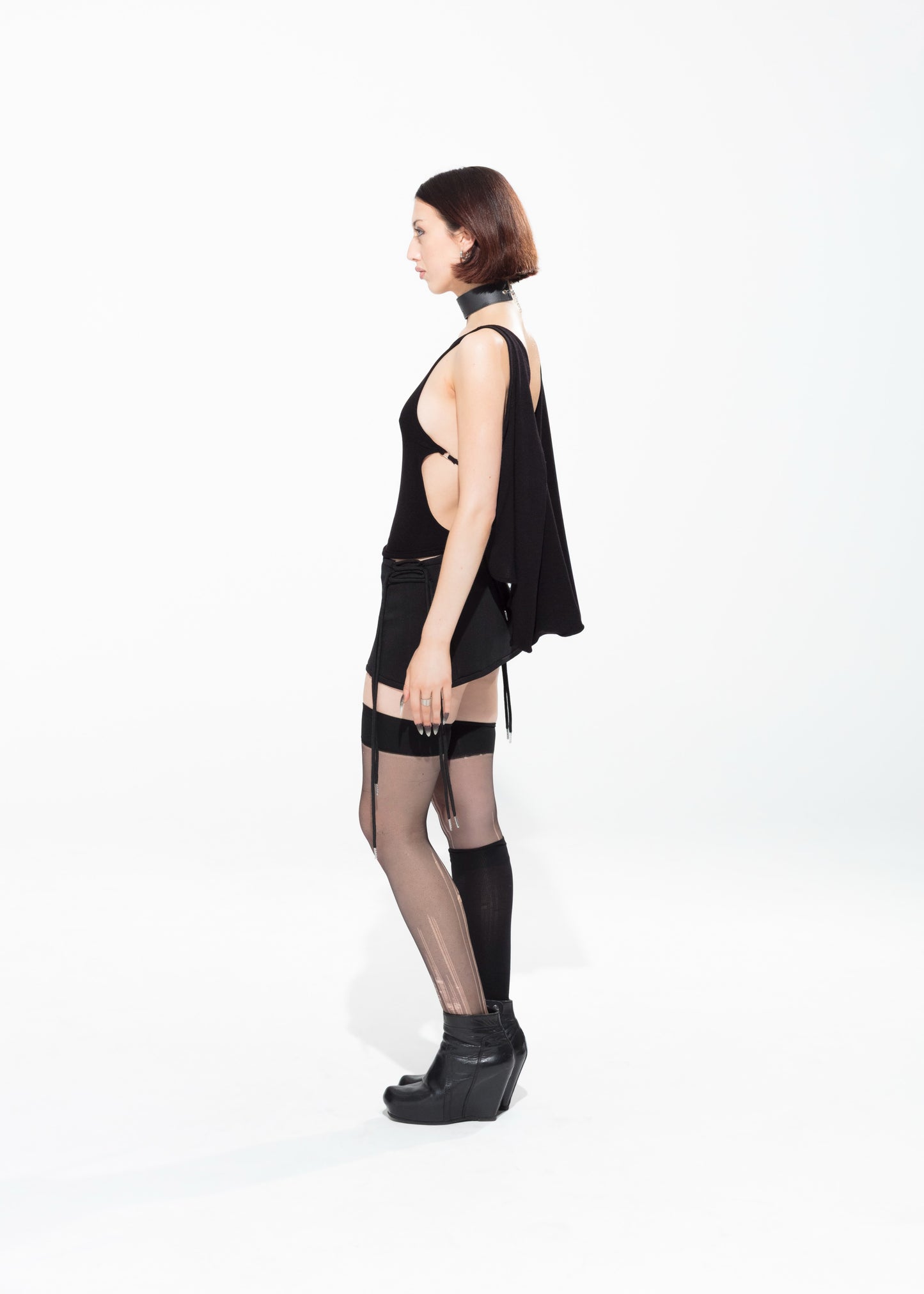 BLACK APOLLINE MINI SKIRT - XILIA XU