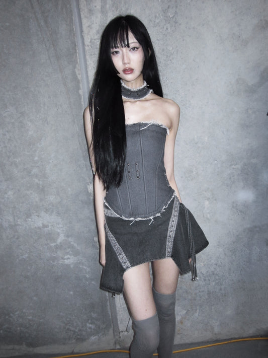 CONCRETE CORSET & CHOKER SET - XILIA XU