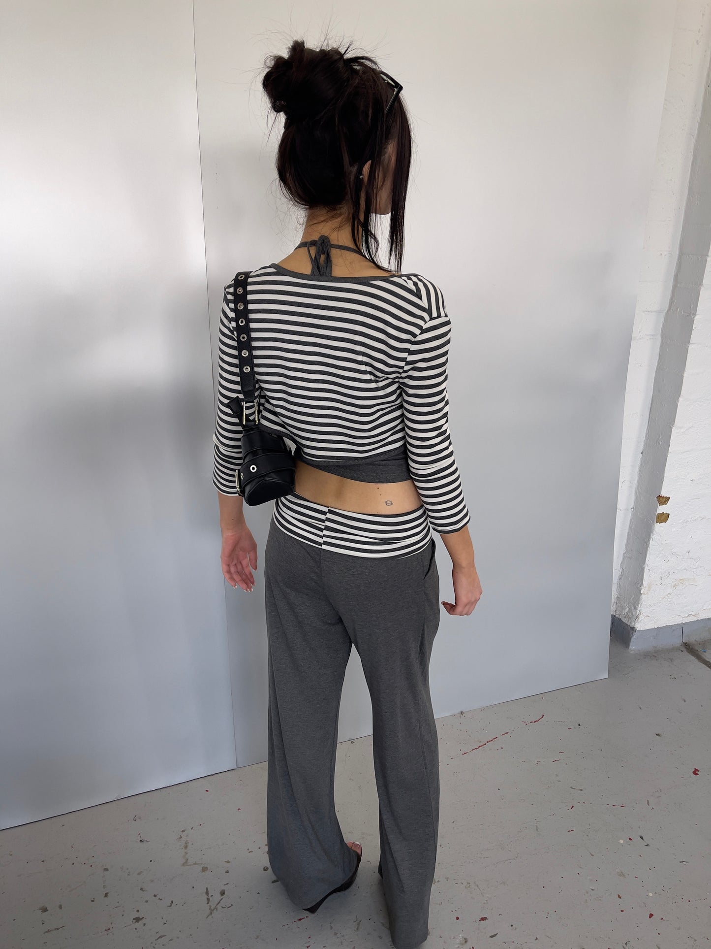 Grey Stripe Three-Piece Set