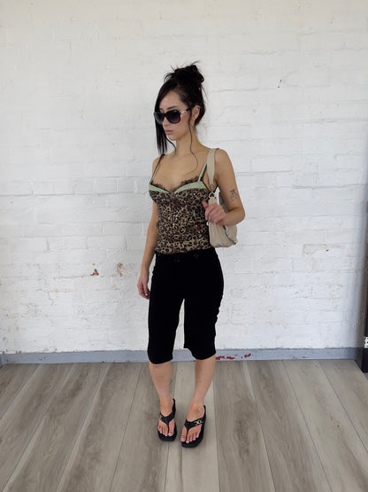 Leopard Sequin Corset Top