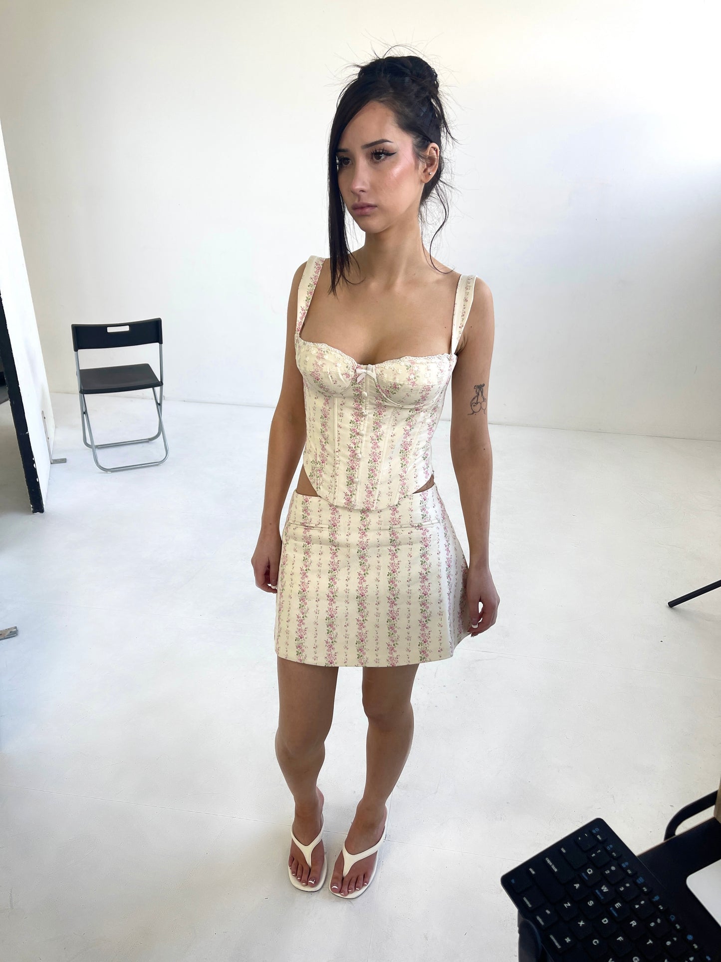 Floral Corset & Mini Skirt Set
