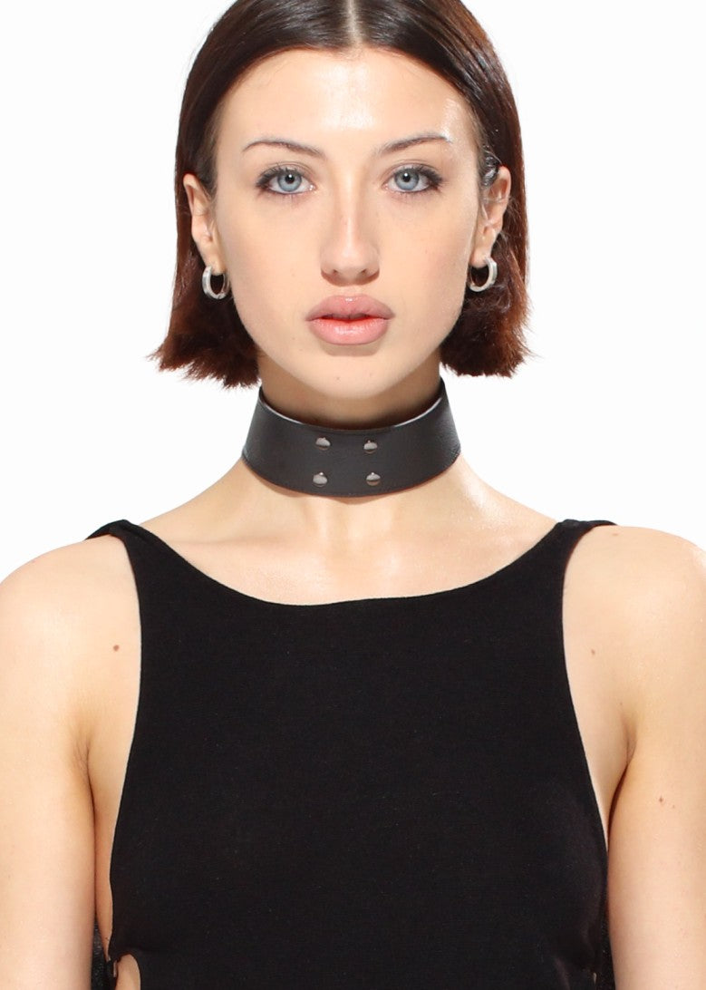RIVET CHOKER - BLACK - XILIA XU