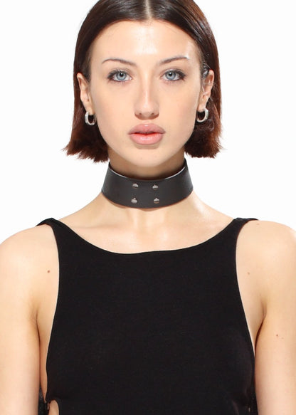 RIVET CHOKER - BLACK - XILIA XU
