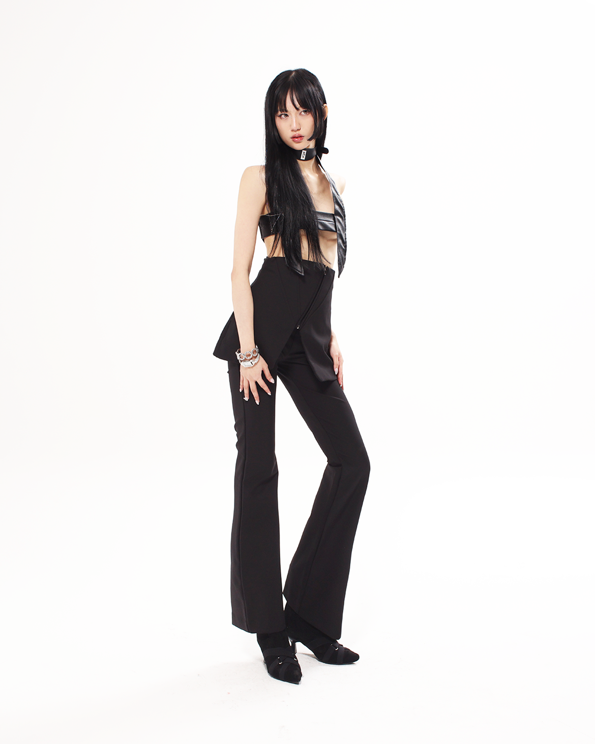 BLACK CORSET PANTS - XILIA XU