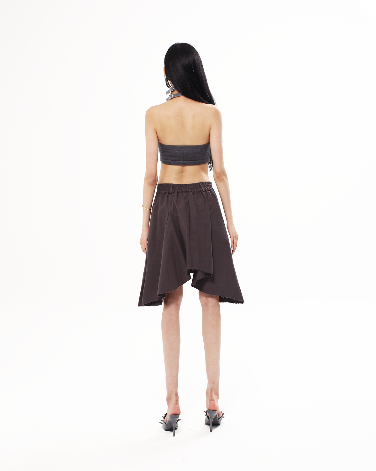 GRAY HANDKERCHIEF SKIRT - XILIA XU