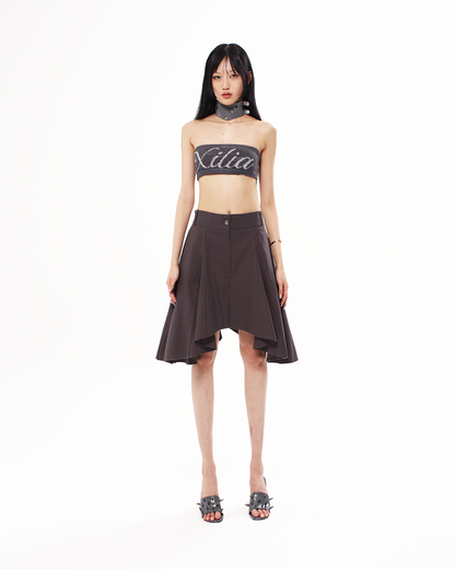 GRAY HANDKERCHIEF SKIRT - XILIA XU