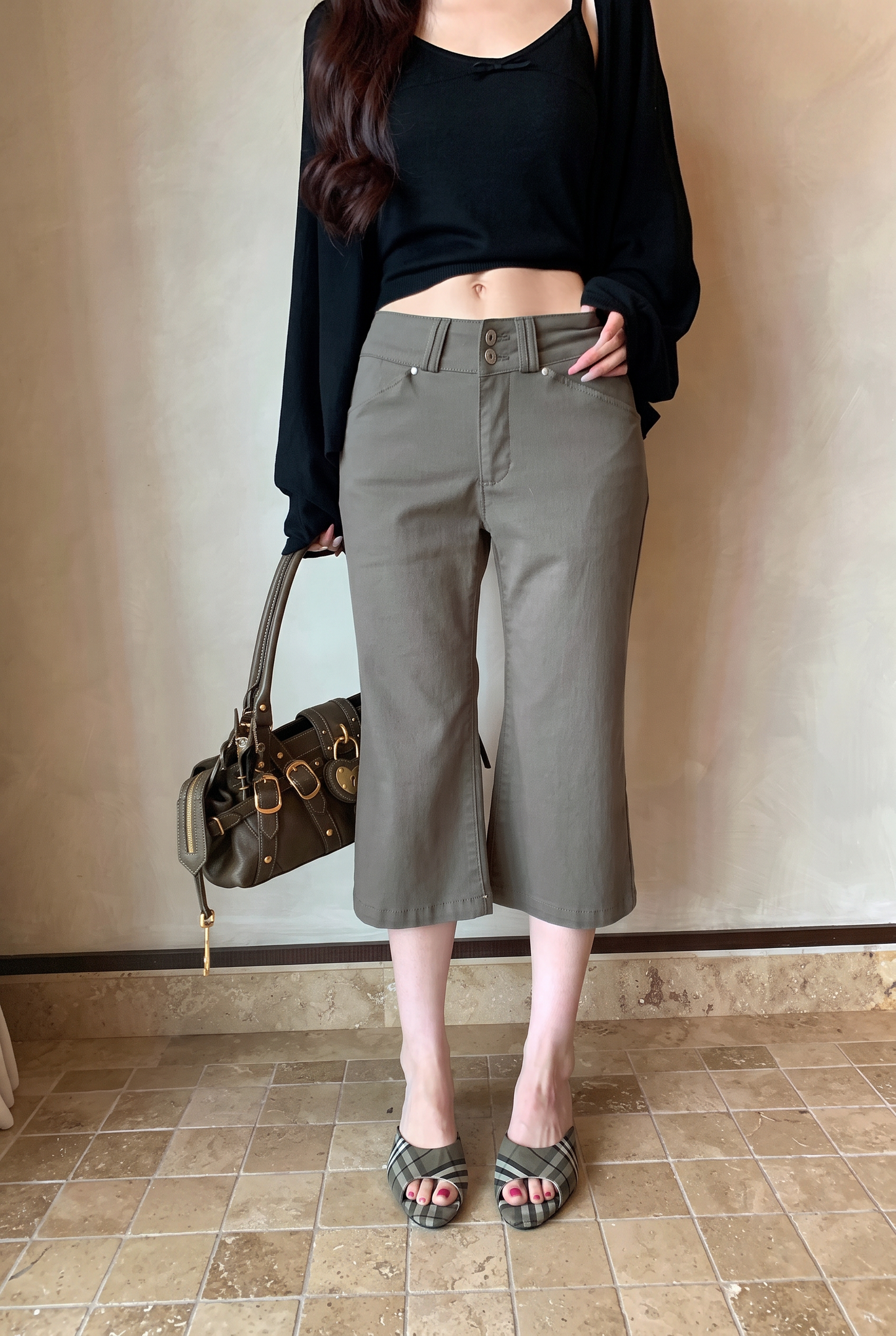 Olive Capri Pants (PRE-ORDER)