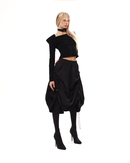 BLACK VENA LONG SLEEVE - XILIA XU